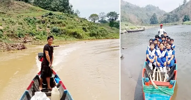 শিক্ষকদের বেতন জোগাতে ছুটির দিনে নৌকা চালান প্রধান শিক্ষক